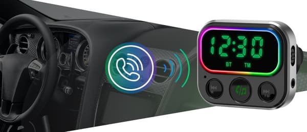 NAVITEL BHF06 PRO BT Hands Free FM transmitter with USB-C PD charger "BHF06" (timbru verde 0.18 lei)