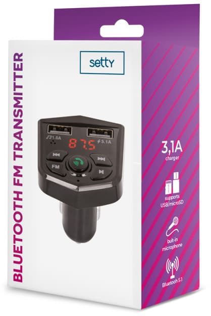 Setty TFM-03 FM Bluetooth Transmitter Car Radio / MP3 / 2 x USB