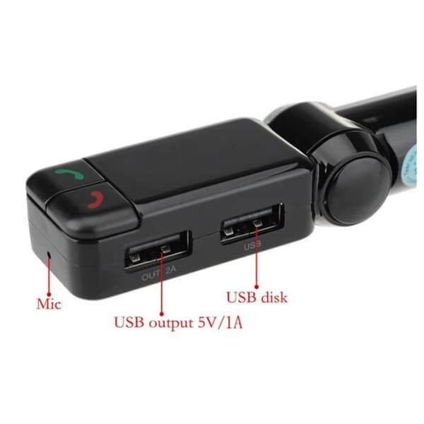 LCD bil Bluetooth MP3 Kit FM-sändare USB handsfree laddare för iPhone WSJ50428161A_1909