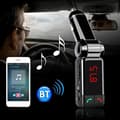Miniatyrbild 4 av 4: Bluetooth Car Kit FM-sändare Handsfree extra MP3-spelare LED-skärm Bärbar Dubbel USB-laddare FM-sändare