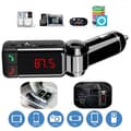 Miniatyrbild 1 av 4: Bluetooth Car Kit FM-sändare Handsfree extra MP3-spelare LED-skärm Bärbar Dubbel USB-laddare FM-sändare