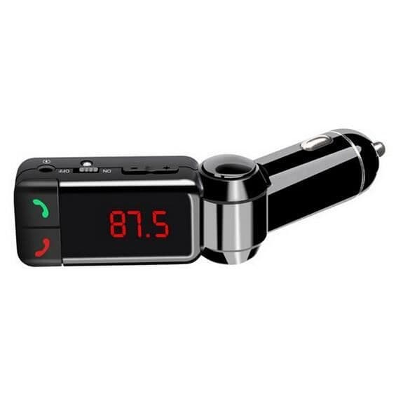 Bil Bluetooth FM-sändare Bil MP3-spelare med LED-skärm Dubbel USB och cigarettändare