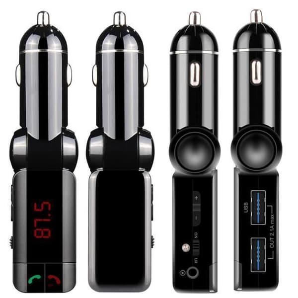 LCD Bluetooth 3.0 Bilsats Mp3 FM-sändare Micro Dual USB Handsfree-laddare