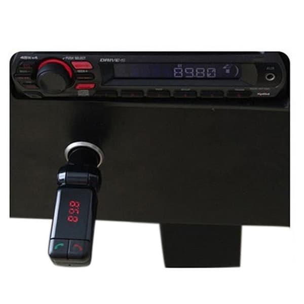 SODIAL(R) LCD Bluetooth-bilsats MP3 FM-sändare Trådlös USB-laddare Handsfree Bärbar Svart