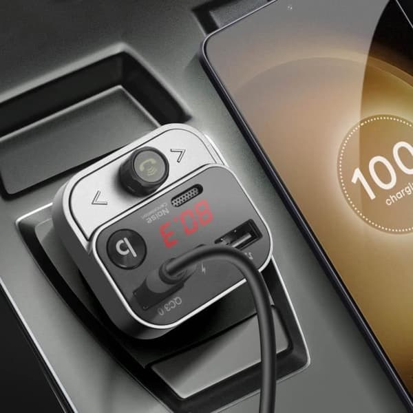 FM-sändare - SWISSTEN - Bluetooth - USB-C laddare - Handsfree - Svart