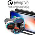 Miniatyrbild 2 av 4: Bluetooth 5.0 FM-sändare - GOBRO - Bilmodulator - QC3.0 USB-laddare - Handsfree - Trådlöst ljud