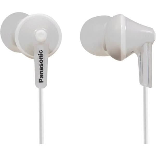 PANASONIC RP-HJE125E-W In-Ear-hörlurar - Neodymmagnet - Mikrofon - Ergo Fit Design - Vit
