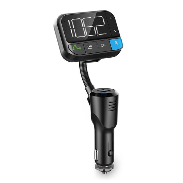 Nedis FM-sändare med flexibel svanhals och handsfree-funktion för bilen