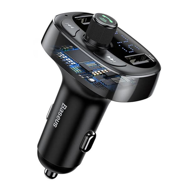 Sender FM Baseus T-type S-09 Bluetooth (svart)