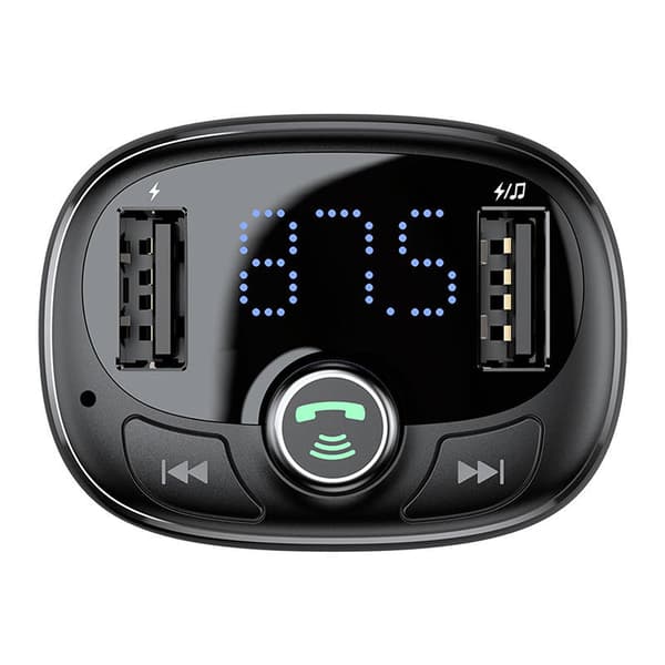 Sender FM Baseus T-type S-09 Bluetooth (svart)