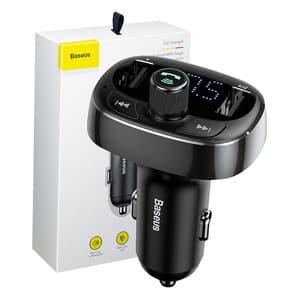 Sender FM Baseus T-type S-09 Bluetooth (svart)