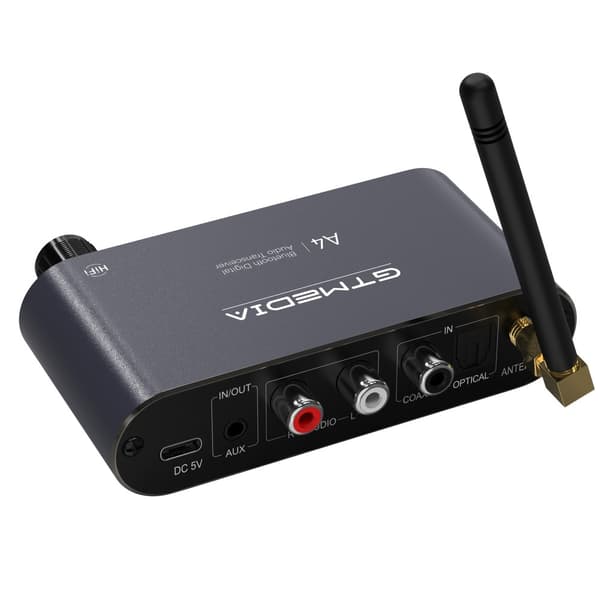 GTMEDIA 6-i-1 Bluetooth 5.1 lydadapter RX/TX-moduser USB TF-kort IR-fjernkontroll