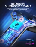 Miniatyrbild 5 av 6: Bluetooth-bil, FM-sändare Bluetooth 5.3 Radioadapter Trådlös Mp3-musikspelare, handsfreesamtal, Dubbel [J20]
