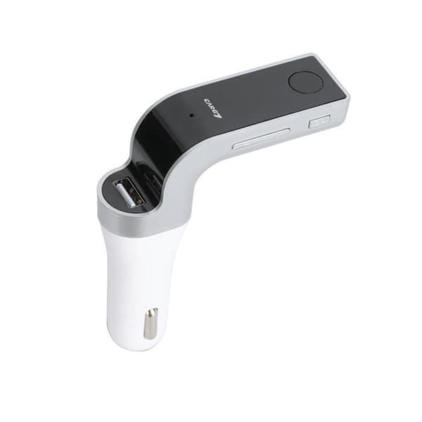 Bluetooth FM-sändarsats för bil, Handsfree mp3-spelare, AUX trådlös radio, Billaddare Silver