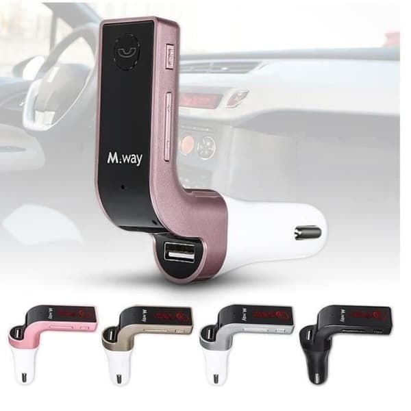 Silver LCD Bluetooth trådlös bilsats FM-sändare MP3-spelare TF USB-skivladdare Go70164