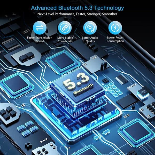 FM-sändare Bluetooth 5.3, Avancerad Bluetooth Kit Bil, Dubbel USB-portar med QC3.0, Trådlös handsfree-samtal för skärm