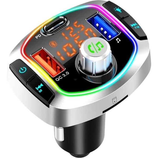 FM Bluetooth-sändare - GizmoVine - BC63 - Snabbladdning QC3.0 - 7 färger - Handsfree