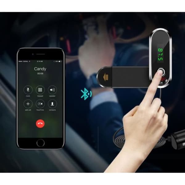 TD® Bilhållare Cigarettändare Mobiltelefoner Bluetooth Handsfree MP3-spelare USB Laddningsled Elektronisk enhet