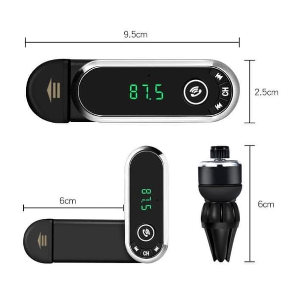 TD® Bilhållare Cigarettändare Mobiltelefoner Bluetooth Handsfree MP3-spelare USB Laddningsled Elektronisk enhet