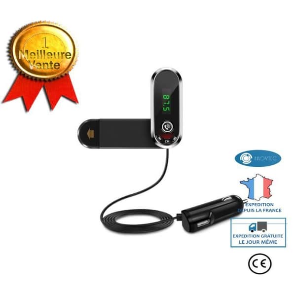 TD® Bilhållare Cigarettändare Mobiltelefoner Bluetooth Handsfree MP3-spelare USB Laddningsled Elektronisk enhet