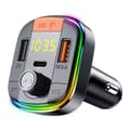 Miniatyrbild 1 av 4: FM-sändare - TD® - Bluetooth 5.2 - Dubbel USB-laddare - Handsfree - Stämningsbelysning