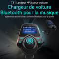 Miniatyrbild 4 av 4: TD® Bluetooth FM-sändare handsfree bilsats, billaddare med 2 USB-portar, 1,4" LCD-skärm, TF-USB-minne
