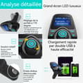 Miniatyrbild 2 av 4: TD® Bluetooth FM-sändare handsfree bilsats, billaddare med 2 USB-portar, 1,4" LCD-skärm, TF-USB-minne