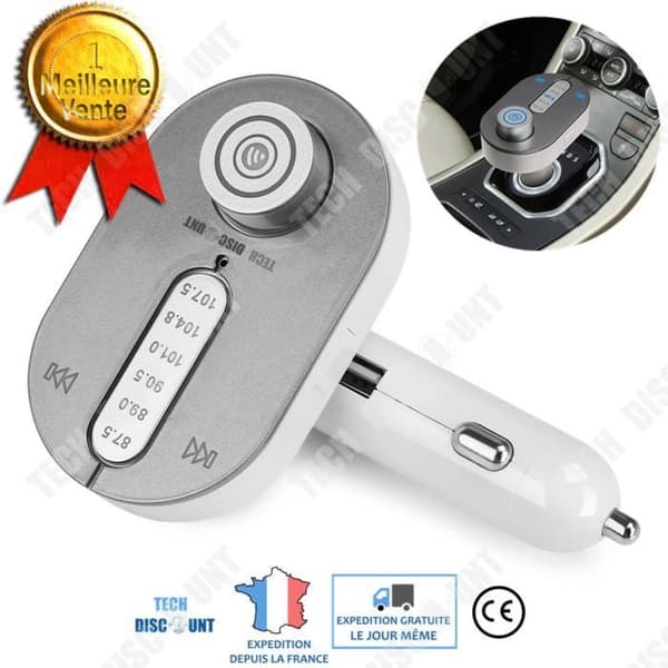 TD® Bluetooth FM-sändare kompatibel bil USB SD-kortläsare Trådlös laddare iPhone Smart handsfree FM-radio
