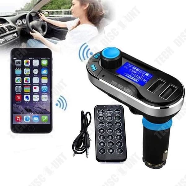 Trådlös Bluetooth FM-sändare USB Bilstereo Hem Musik Radio Adapter MP3 Laddare Handsfree iPhone Cigarettändare