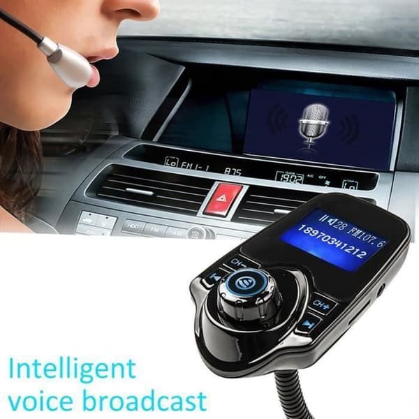 Handsfree Bluetooth Car Kit FM-sändare och MP3-spelare Trådlös USB-laddare med LED-display
