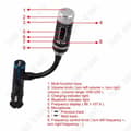 Miniatyrbild 3 av 4: TD® bluetooth sändare bil TV FM optisk auto musik usb trådlös adapter radio laddare MP3 handsfree smartphones
