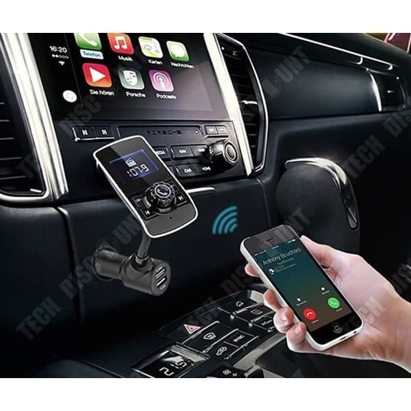 TD® Bluetooth Handsfree Car Kit Bluetooth Quick Charge - Dubbel USB-laddare MP3-spelare FM-sändare - Biltillbehör