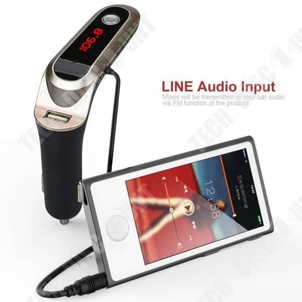 TD® Car FM-sändare - Hands Free Kit Laddare MP3-spelare Bluetooth Car Kit USB-laddare