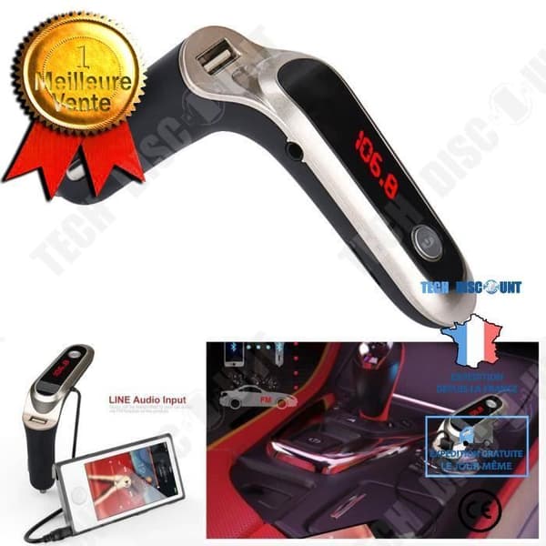 TD® Car FM-sändare - Hands Free Kit Laddare MP3-spelare Bluetooth Car Kit USB-laddare