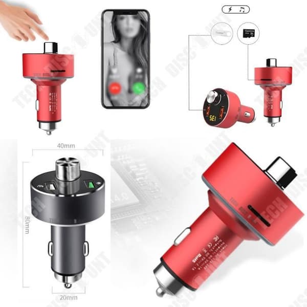 TD® Bluetooth-spelare Snabbladdning QC3.0 Intelligent brusreducering Stöd TF-kort U-enhet