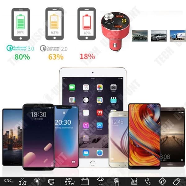 TD® Bluetooth-spelare Snabbladdning QC3.0 Intelligent brusreducering Stöd TF-kort U-enhet