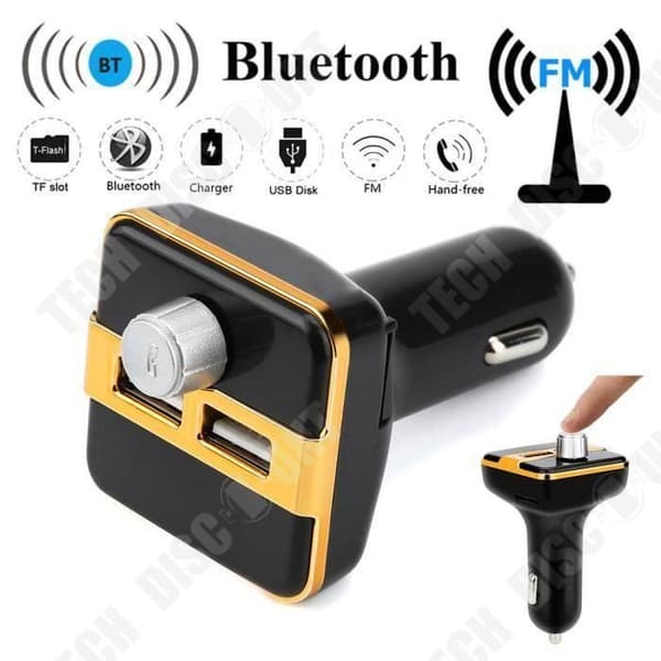 TD® Bil FM-sändare-Bluetooth Trådlös LCD MP3 TF Adapter Radio USB Kit Billaddare