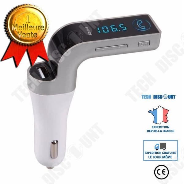 TD® LCD Bil FM-sändare - Bilsats Trådlös Bluetooth MP3-spelare Sändare FM-modulator USB SD