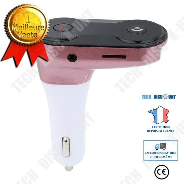 TD® Bilsändare - MP3-bilsats trådlös musikspelare BT FM-sändare Radio &amp; USB-laddare