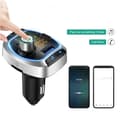 Miniatyrbild 3 av 4: Bluetooth FM-sändare, Bluetooth-handsfree-bilsats med USB QC3.0 + Cigarettändarutladdare av typ C, stöd för TF-kort/USB-minne