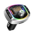 Miniatyrbild 1 av 4: Bluetooth FM-sändare, Bluetooth-handsfree-bilsats med USB QC3.0 + Cigarettändarutladdare av typ C, stöd för TF-kort/USB-minne