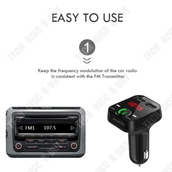 TD® fm-sändare bluetooth bilsändare cigarettändaruttag radio MP3-spelare multimedia billig handfri laddare usb kit