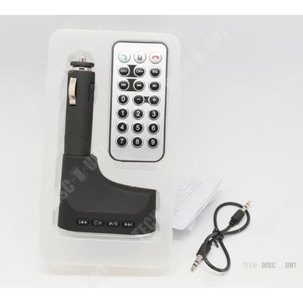 TD® LCD Bluetooth Car Kit MP3-spelare FM-sändare SD USB Handsfree-laddare med fjärrkontroll 5434
