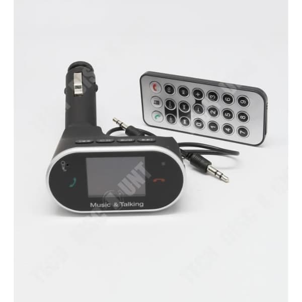 TD® LCD trådlös Bluetooth-bilsats MP3 FM-sändarmodulator Fjärrkontroll SD USB