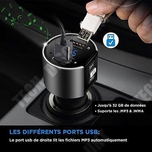TD® Bluetooth FM-sändare/trådlös bilsändare Radioadapter/förutsätter handsfree-kit MP3-spelares funktioner