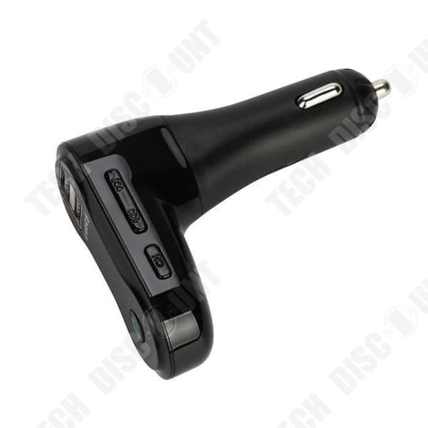 TD® Bilsändare - Bilsats MP3 Musikspelare FM-sändare Trådlös Bluetooth Radio & USB Laddare Svart