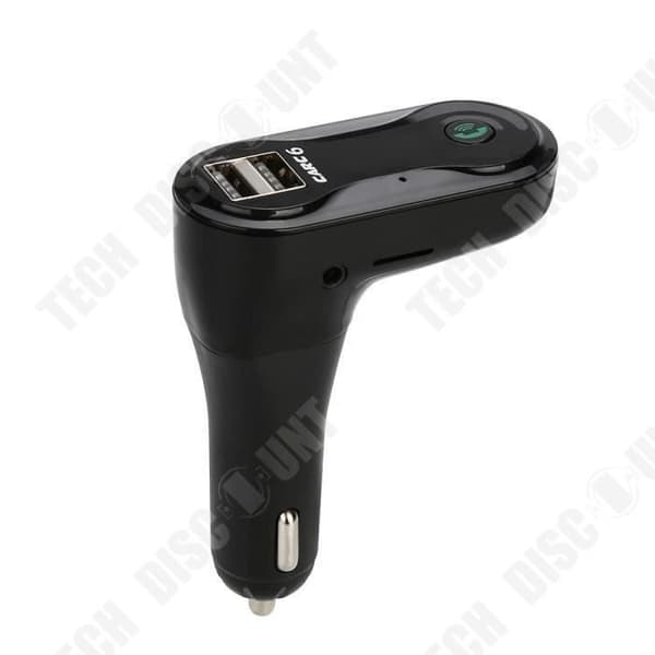 TD® Bilsändare - Bilsats MP3 Musikspelare FM-sändare Trådlös Bluetooth Radio & USB Laddare Svart