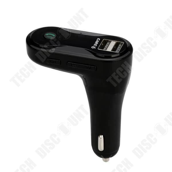 TD® Bilsändare - Bilsats MP3 Musikspelare FM-sändare Trådlös Bluetooth Radio & USB Laddare Svart