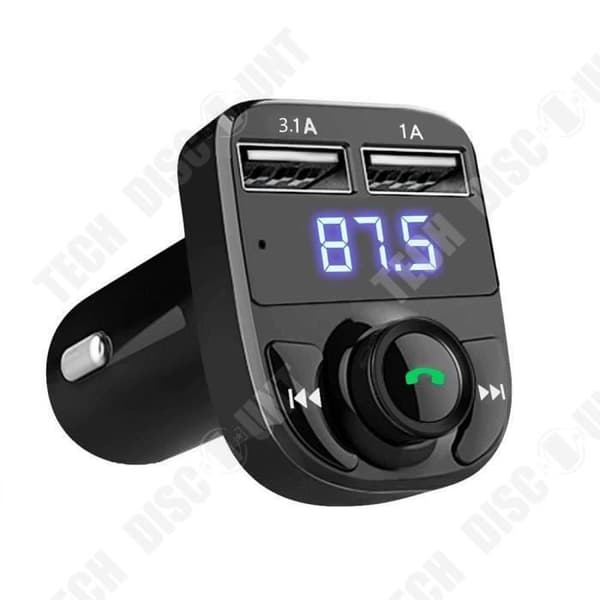 TD® Bil FM-sändare - Trådlös Bluetooth Handsfree Bilsats FM-sändare MP3-spelare Dubbel laddare
