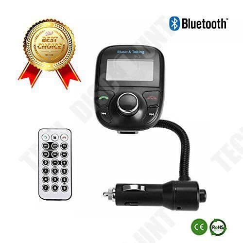 TD® Bluetooth FM-sändare fjärrstyrd musikkontroll handsfree-sats FM-radioanslutning multifunktionscigarrtändare